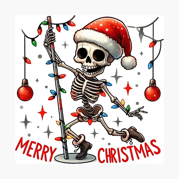 Item preview, Skeleton Santa Claus designed and sold by devonclemon.