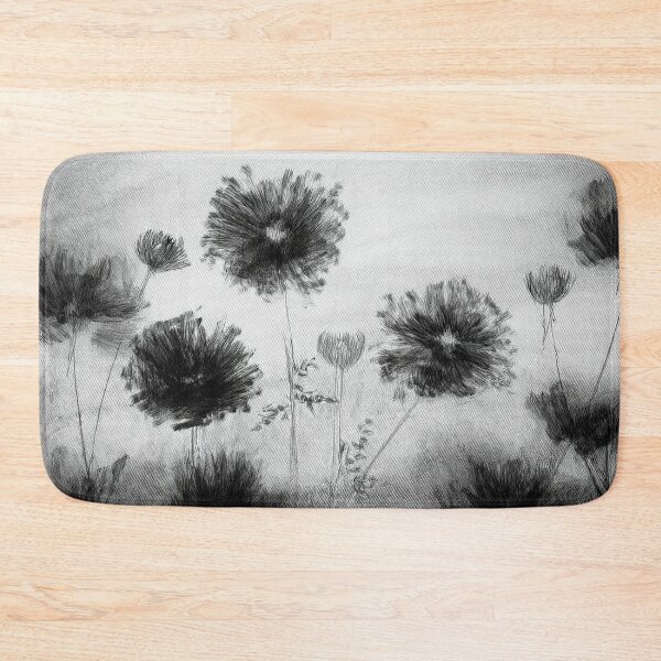 Item preview, flowers painted with charcoal in boho designed and sold by Pr7em.