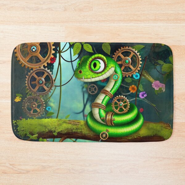 Item preview, Steampunk Green Anaconda designed and sold by Sillytoe.