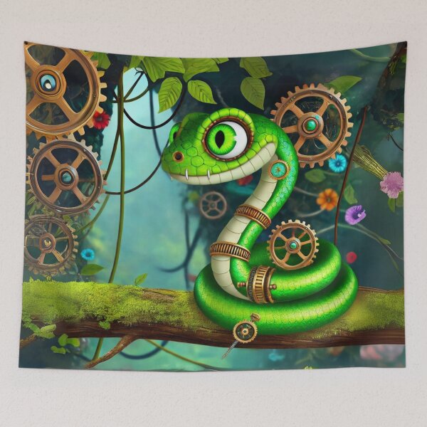 Item preview, Steampunk Green Anaconda designed and sold by Sillytoe.