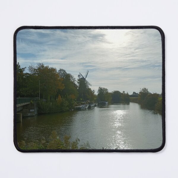 Item preview, Romantic river landscape with wind turbine designed and sold by TeeDesignMaster.