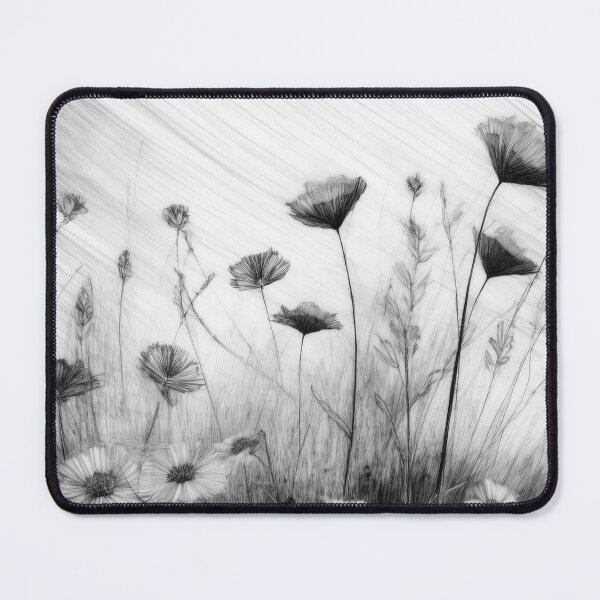 Item preview, flowers painted with charcoal in boho designed and sold by Pr7em.
