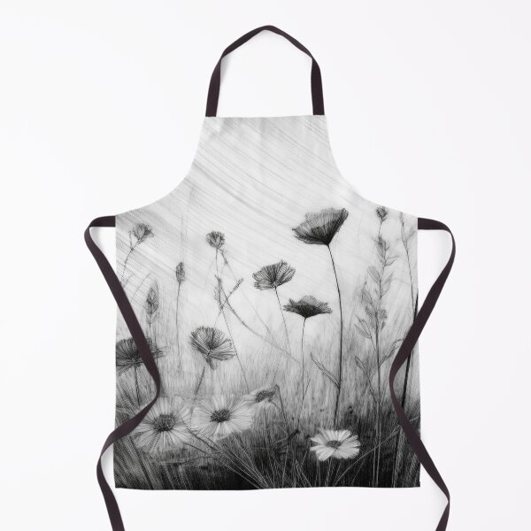 Item preview, flowers painted with charcoal in boho designed and sold by PR7M.
