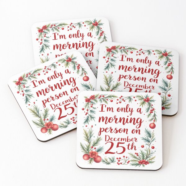 Item preview, I'm only a morning person on December 25th designed and sold by jkrphoto.