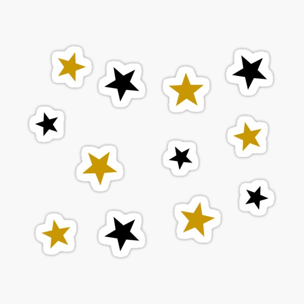 Item preview, Gold and Black Stars designed and sold by Spike The Punch Design Co..