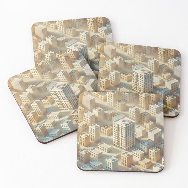 Item preview, Urban Cityscape with Minimalist Architecture designed and sold by ArtInteI-.