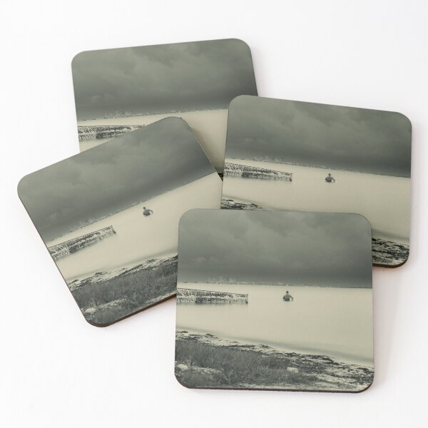 Item preview, A lone fisherman stands in a vast Tampa Bay Picnic Island Florida designed and sold by EyezWatchin.