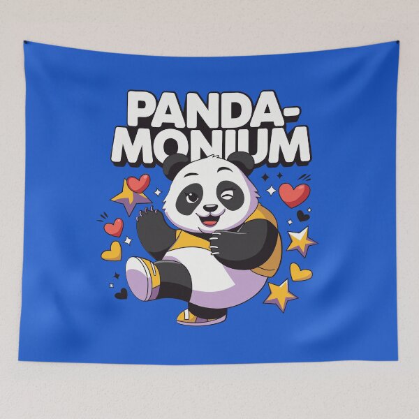 Item preview, Panda-Monium Fun Panda and Hearts designed and sold by serein32.