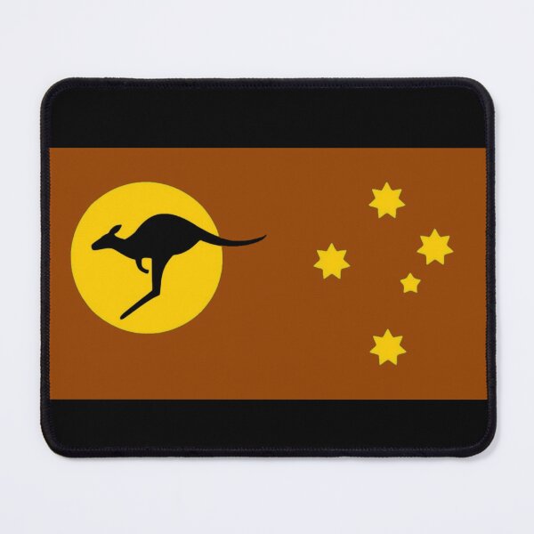 Item preview, Aussie Kangaroo Sun Flag. Ochre. Art designed and sold by Kangaroo Sun.