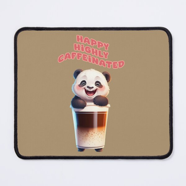 Item preview, CUTE PANDA HAPPY HIGHLY CAFFEINATED designed and sold by La Loca.