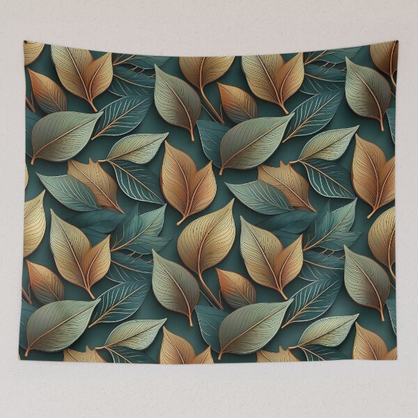 Item preview, Rustic Charm: A rustic pattern with leaves in earthy tones, creating a natural and organic feel. designed and sold by Grang Art Artistic Designs.