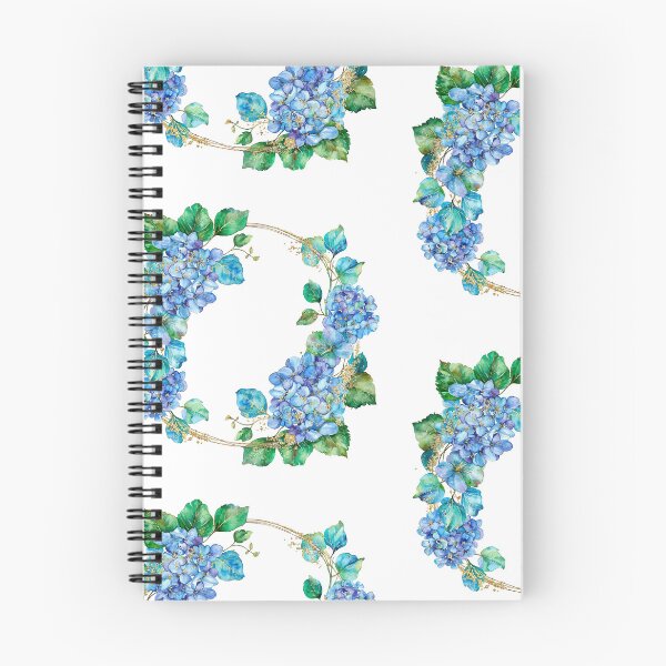 Item preview, Delicate blue and pink floral wreath design featuring watercolor blossoms on a white background designed and sold by Anastasiia Yurevych.
