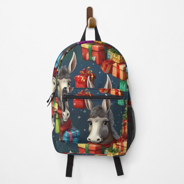 Item preview, A Drove of Colourful Donkeys: A busy pattern featuring a drove of colourful donkeys with gifts.  designed and sold by Grang Art Artistic Designs.