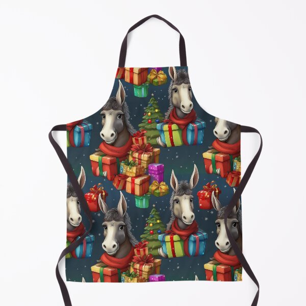 Item preview, A Drove of Colourful Donkeys: A busy pattern featuring a drove of colourful donkeys with gifts. designed and sold by Grang Art Artistic Designs.