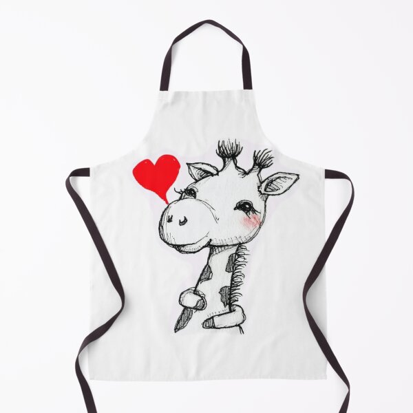 Item preview, Cute Giraffe Baby with Red Heart designed and sold by KawaiiArtStyle.