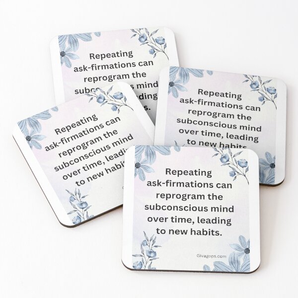 Item preview, Repeating ask-firmations can reprogram the subconscious  designed and sold by CUTESTUFFnow.