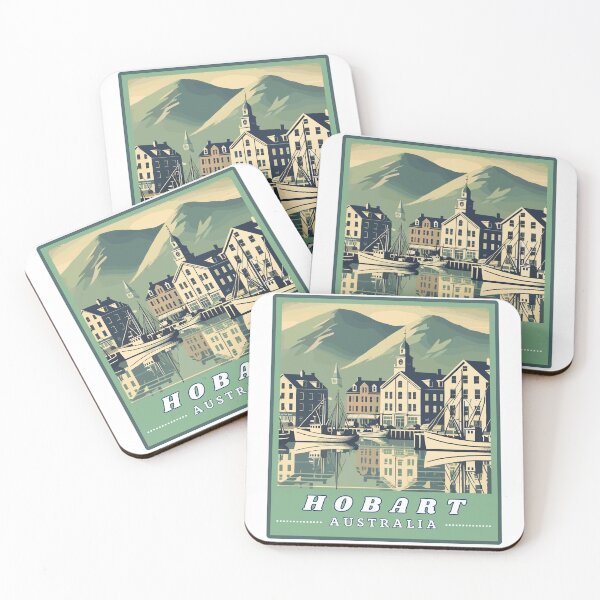 Item preview, Retro Hobart in Australia Landscape designed and sold by MaateoDesign.