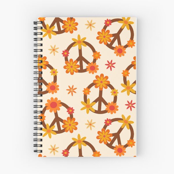 Item preview, Peace and Love Signs with Groovy Retro Flowers designed and sold by Yasminepatterns .