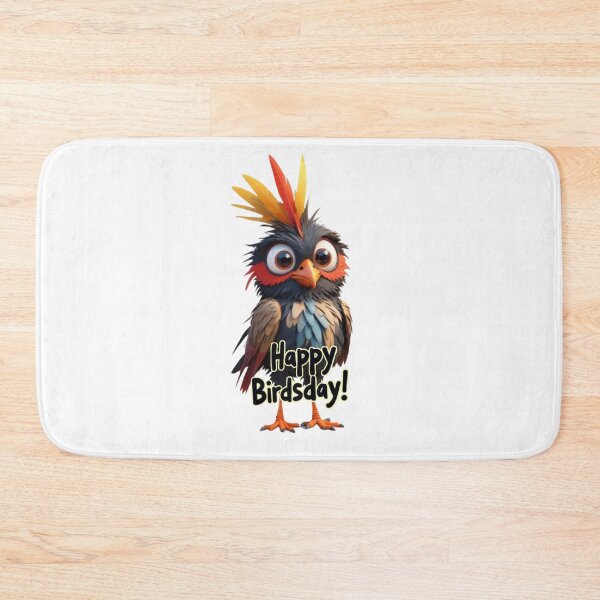 Item preview, Cute Colorful Bird with "Happy Birdsday" Greeting - Fun Birthday Design designed and sold by lamp148.