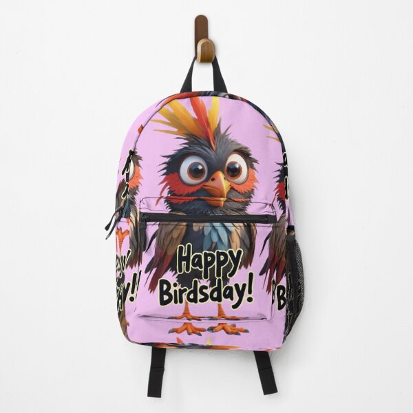 Item preview, Cute Colorful Bird with "Happy Birdsday" Greeting - Fun Birthday Design designed and sold by lamp148.
