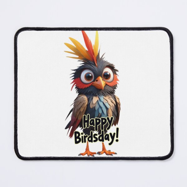 Item preview, Cute Colorful Bird with "Happy Birdsday" Greeting - Fun Birthday Design designed and sold by lamp148.