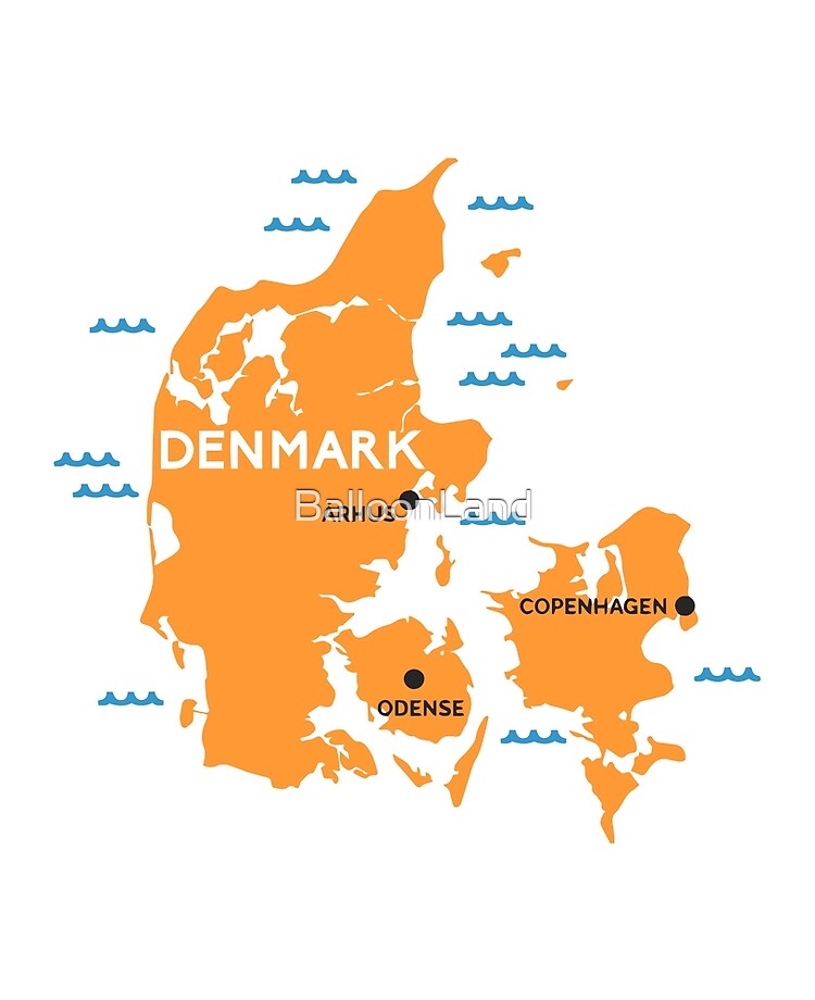 Denmark Map Ipad Case Skin By Balloonland Redbubble