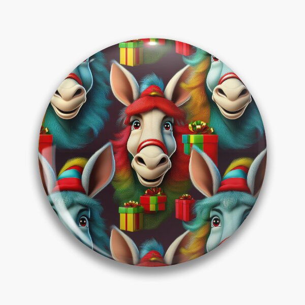 Item preview, Merry Donkey Christmas: A heartwarming pattern featuring donkeys with gifts and spreading joy. designed and sold by Grang Art Artistic Designs.