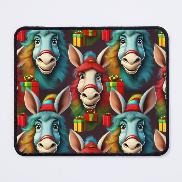 Item preview, Merry Donkey Christmas: A heartwarming pattern featuring donkeys with gifts and spreading joy. designed and sold by Grang Art Artistic Designs.