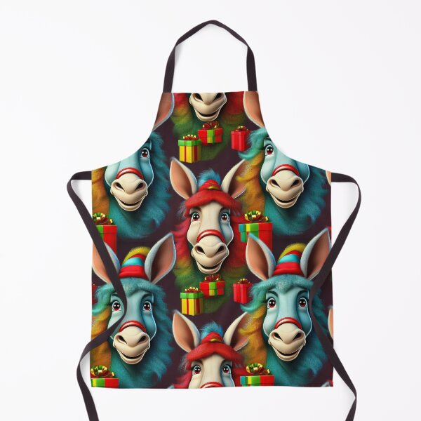 Item preview, Merry Donkey Christmas: A heartwarming pattern featuring donkeys with gifts and spreading joy. designed and sold by Grang Art Artistic Designs.