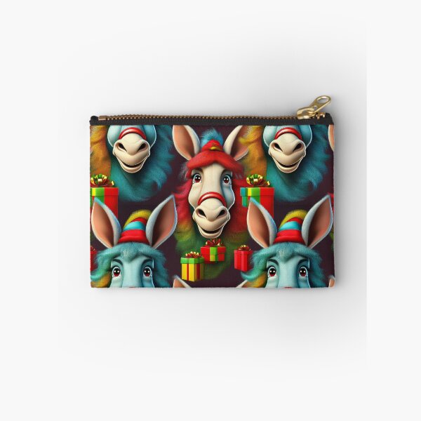 Item preview, Merry Donkey Christmas: A heartwarming pattern featuring donkeys with gifts and spreading joy. designed and sold by Grang Art Artistic Designs.