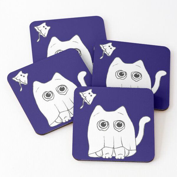 Item preview, Cat dressed as a ghost with ghost kittens designed and sold by Ms-Nightshade.