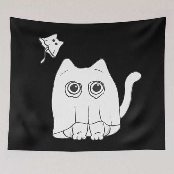Item preview, Cat dressed as a ghost with ghost kittens designed and sold by Ms-Nightshade.