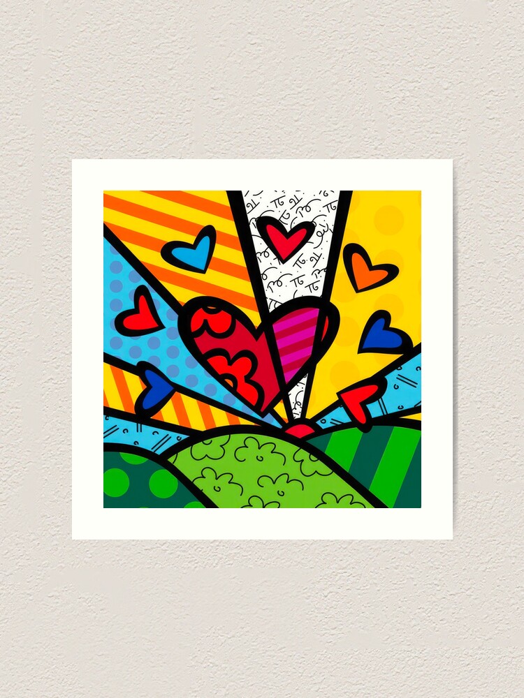 Thumbnail 2 von 3, Kunstdruck, romero britto - romero britto designt und verkauft von mandiekuoART.