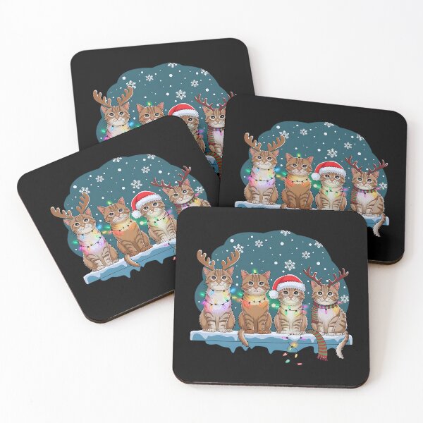 Item preview, Four Cats Christmas Led Lights designed and sold by Ambient Mind Design.