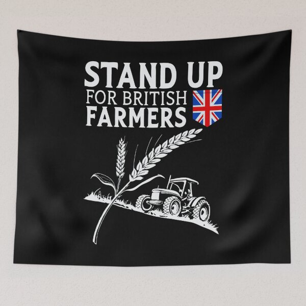 Item preview, Stand Up for British Farmers - Wheat and Tractor Design designed and sold by Text2tee.