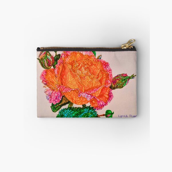 Item preview, Ravishing Rose - Beautiful Pink & Orange Rose in Colored Pencil designed and sold by FloresInColor1.