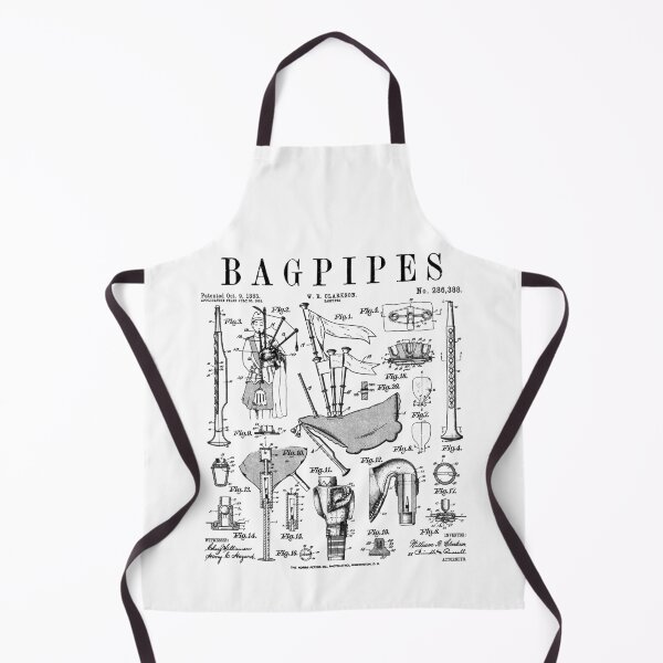 Item preview, Bagpipes Bagpiper Bagpipe Player Vintage Patent Musician designed and sold by GrandeDuc.
