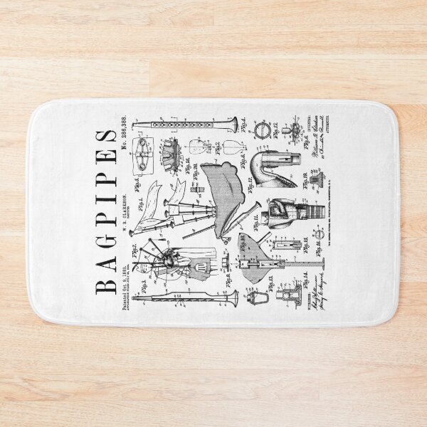 Item preview, Bagpipes Bagpiper Bagpipe Player Vintage Patent Musician designed and sold by GrandeDuc.