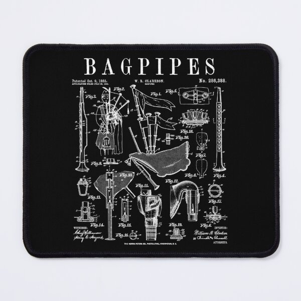 Item preview, Bagpipes Bagpiper Bagpipe Player Vintage Patent Musician designed and sold by GrandeDuc.