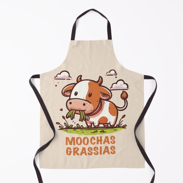 Item preview, Moochas Grassias – Funny Cow Pun Thank You Gift designed and sold by Animoodles.