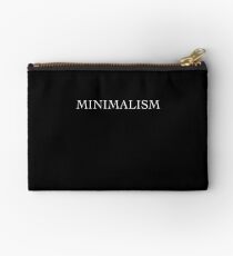 Minimalism - Word White On Black Studio Clutch