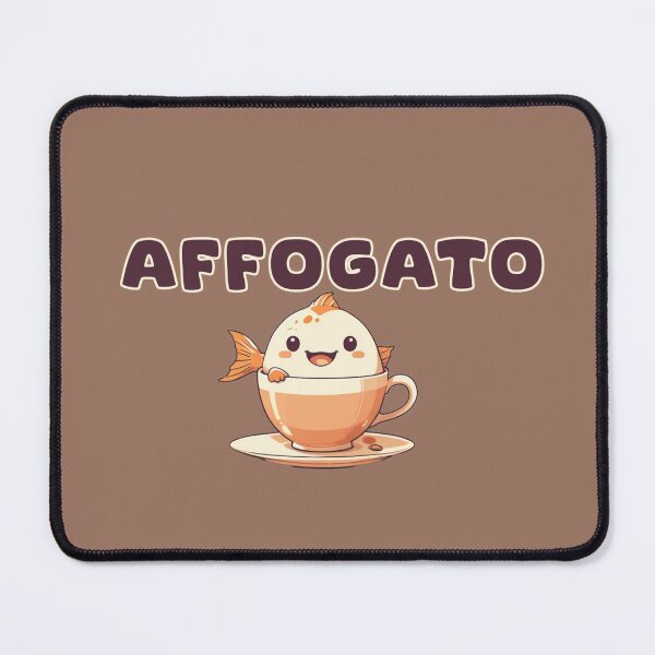 Item preview, affogato lover cute fish ice cream illustration for coffee lovers designed and sold by La Loca.