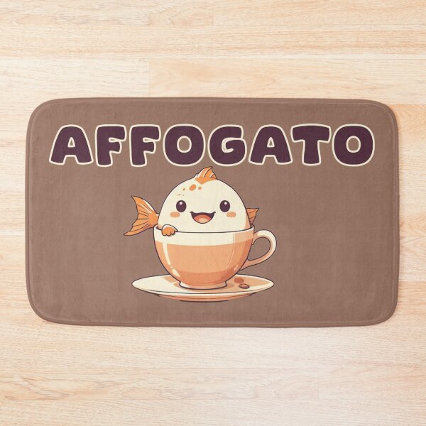 Item preview, affogato lover cute fish ice cream illustration for coffee lovers designed and sold by La Loca.
