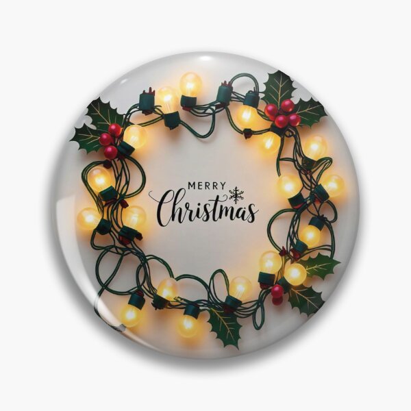 Item preview, Merry Christmas Light Wreath 2024 designed and sold by TelaGreenberg.