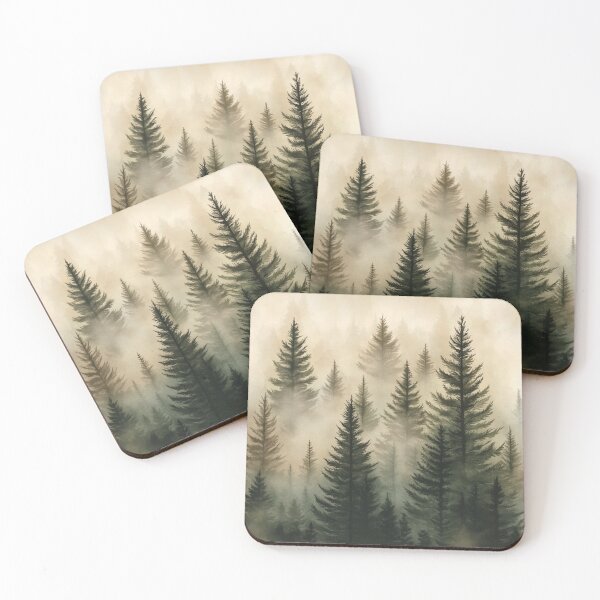 Item preview, Misty Forest Serenity: Pine Trees in Fog designed and sold by Suzana Djordjevic.
