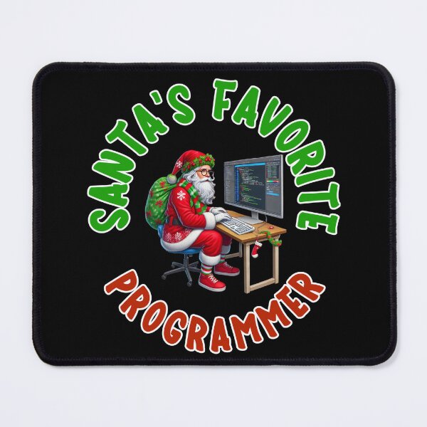 Item preview, Santa's Favorite Programmer Christmas Tee – Fun Holiday Shirt for Coders designed and sold by BlankCanvasHaHa.