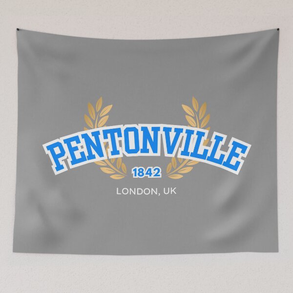 Item preview, Pentonville Prison “Varsity,” Blue and White designed and sold by UNK-Fatigues.