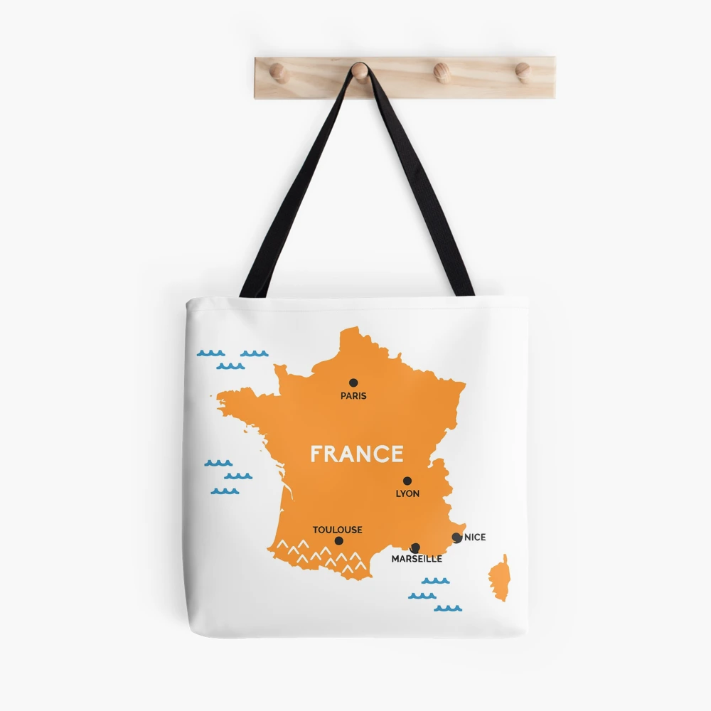 france map,lyon,nice,marseille,paris,toulouse Poster for Sale by  BalloonLand