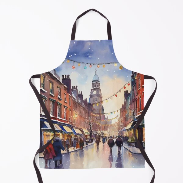 Item preview, Christmas in Dublin Ireland Watercolor designed and sold by Magnolia Valley Art.