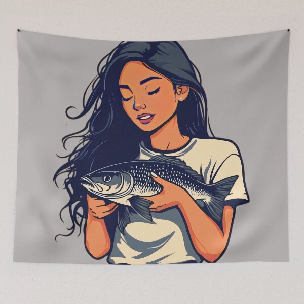Item preview, Woman hold me fish designed and sold by Brendon987.